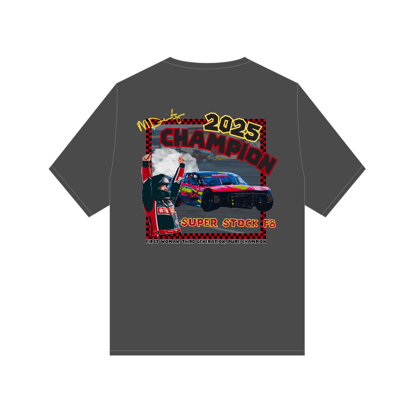 Mackenzie Deitz 2025 Champion Pre-Order T-shirt - Scroll Down to Select Size & Color