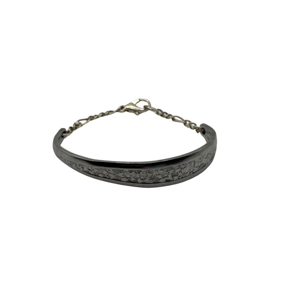 Upcycled Flat "wear" Bracelet with Chain Clasp