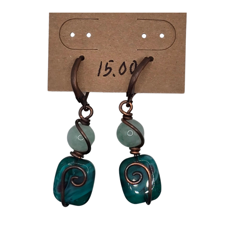 Handmade Antique Copper Earrings