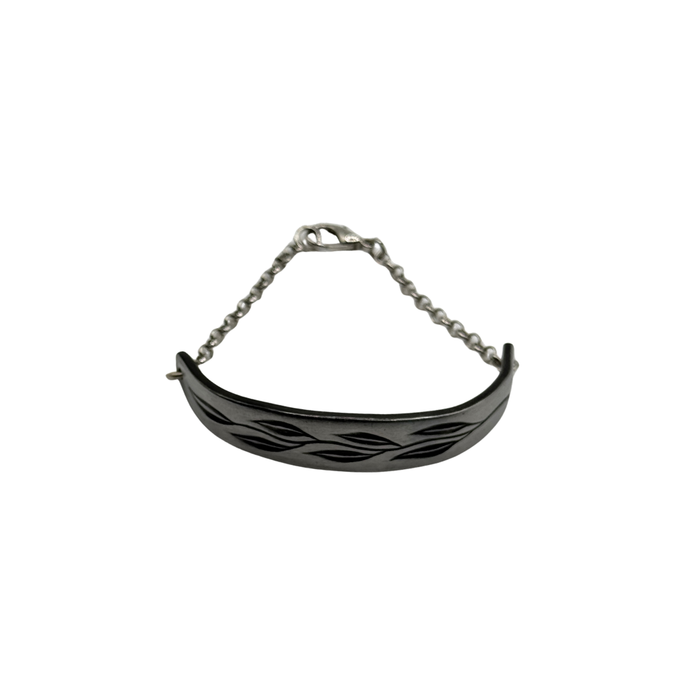 Upcycled Flat "wear" Bracelet with Chain Clasp