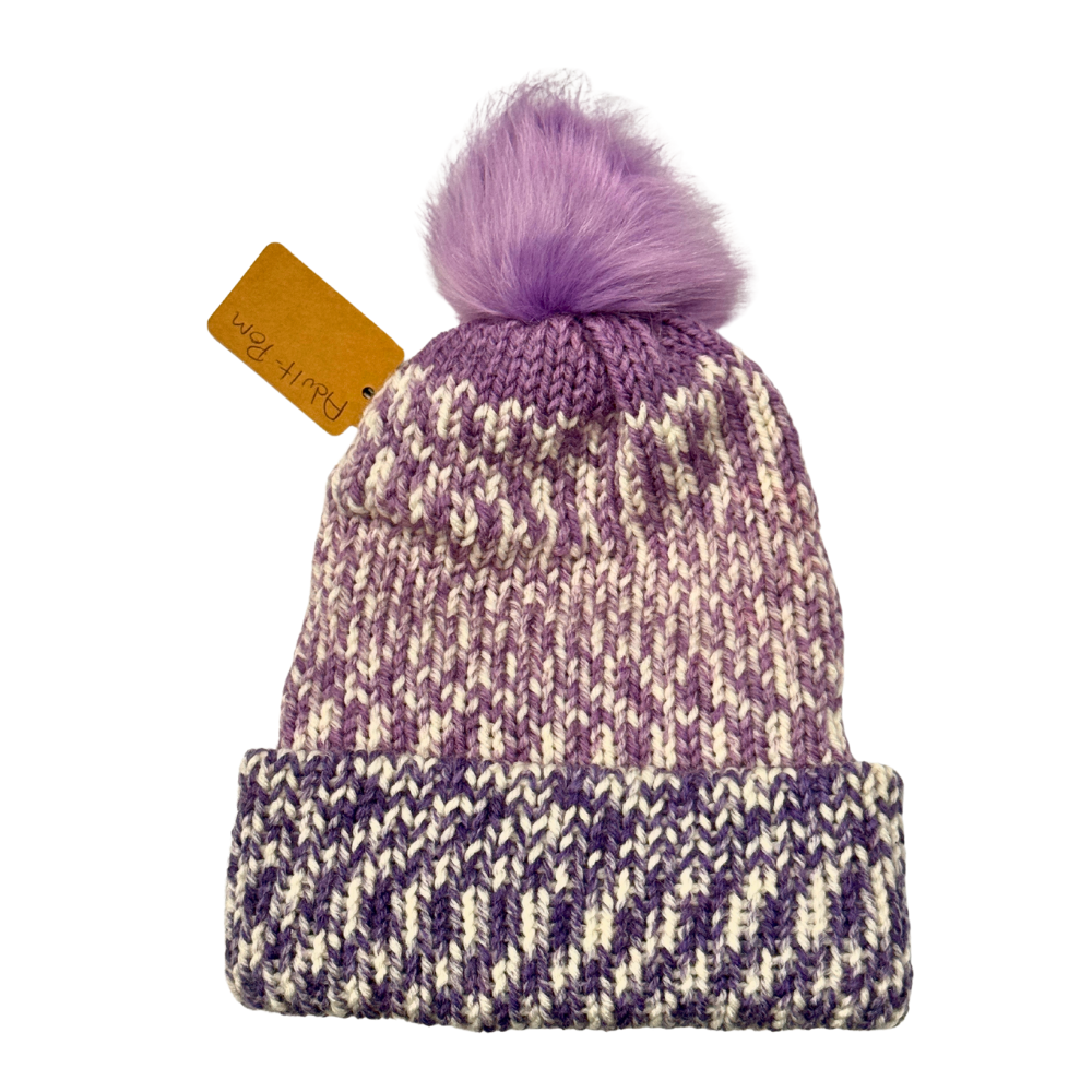 Adult Hat with Pom - Crocheted