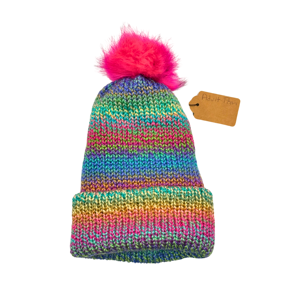 Adult Hat with Pom - Crocheted