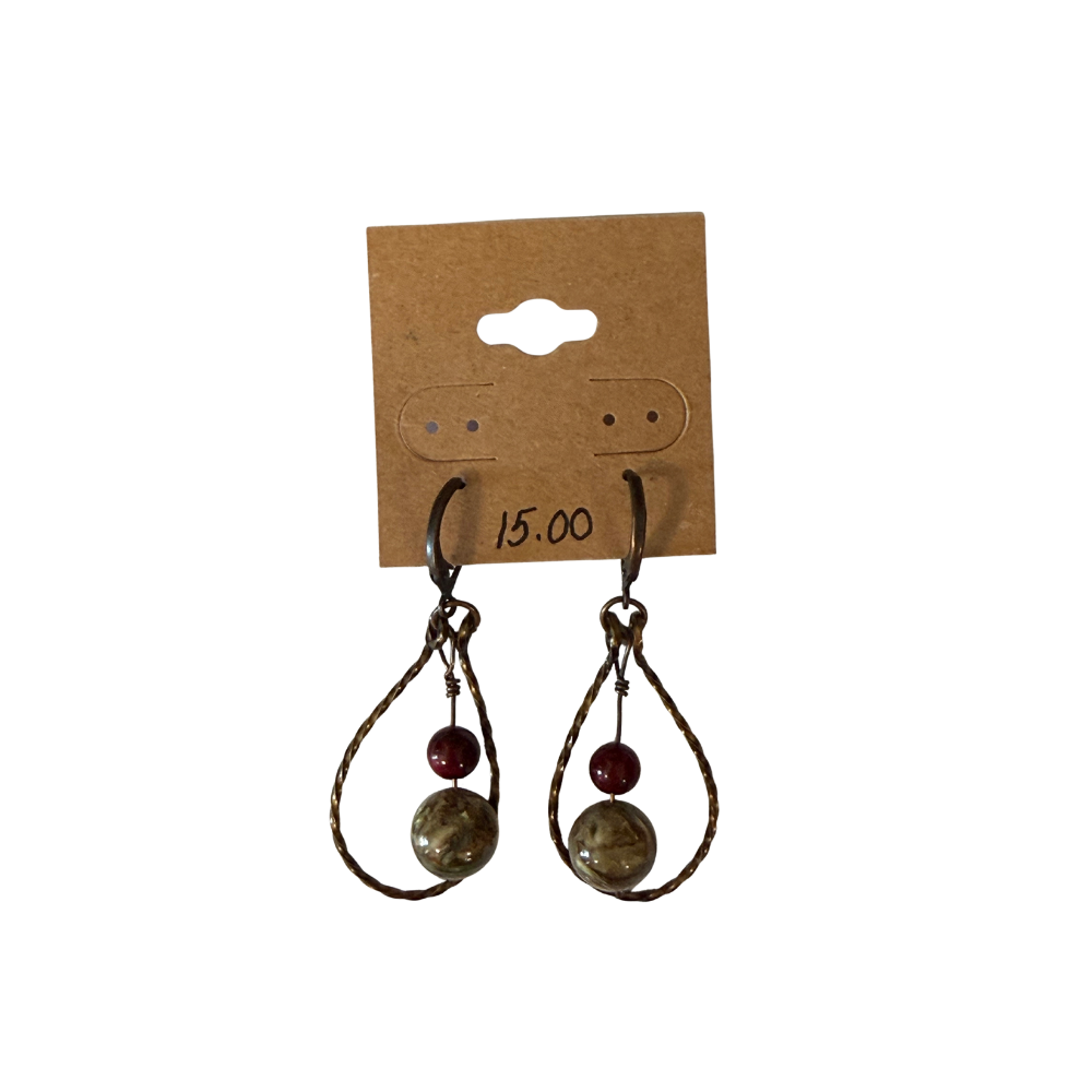Handmade Antique Copper Earrings