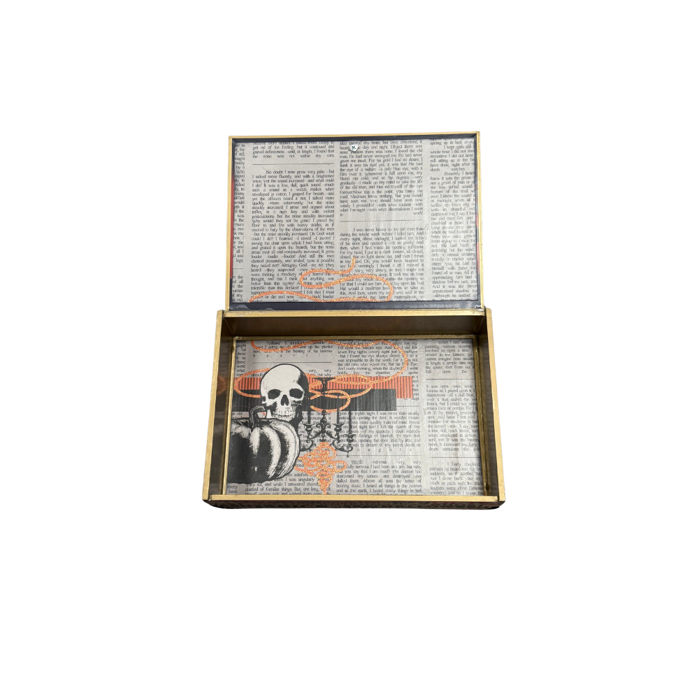 Decorated Cigar Box Halloween/Beware