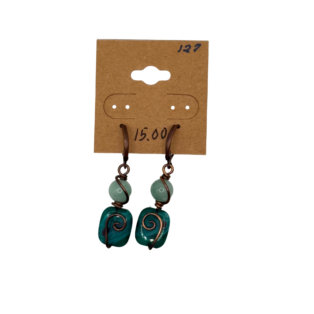 Handmade Antique Copper Earrings