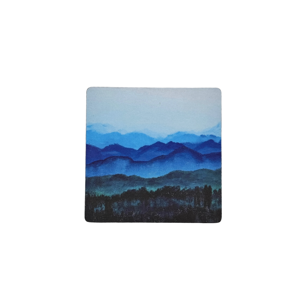 Blue Mountain Range 3x3 Magnet - Original Landscape Artwork