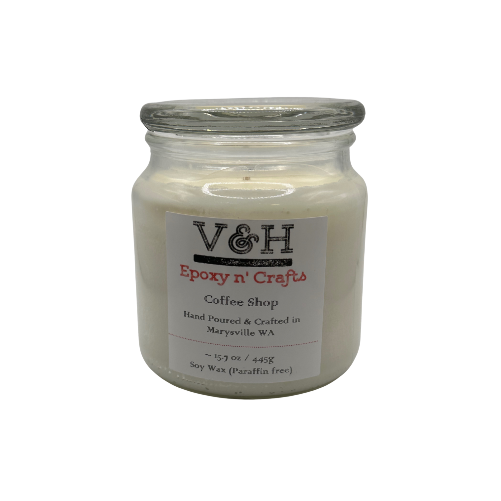 Coffee Shop | Premium 17oz Soy Candle | Hand-Poured in Glass