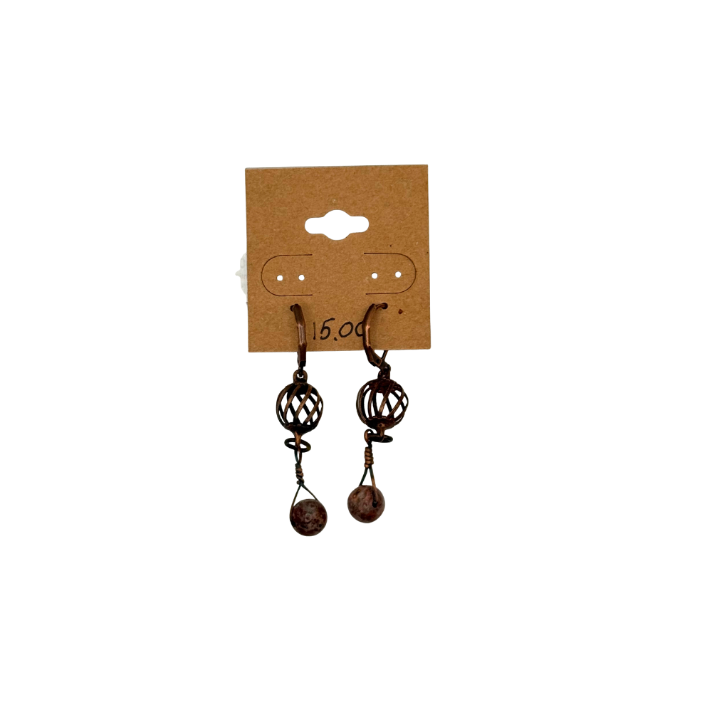 Handmade Antique Copper Earrings