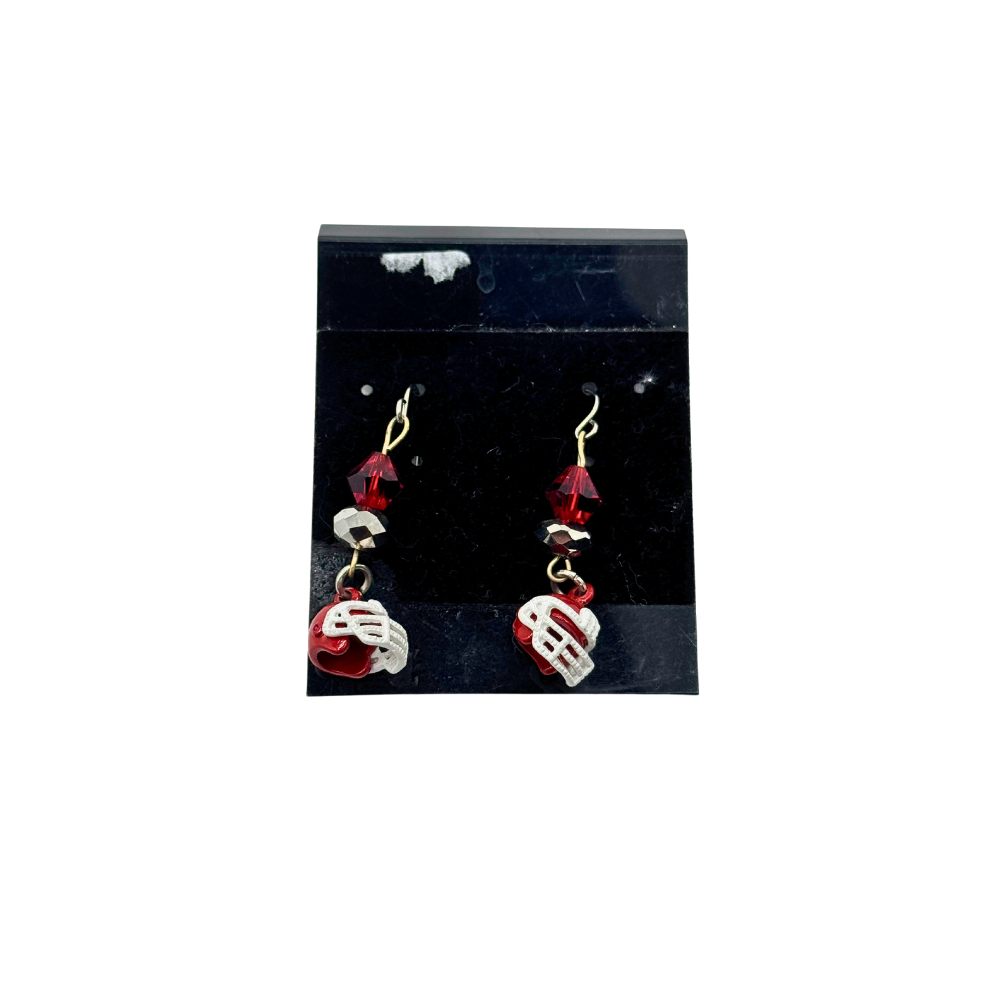 Cougars - Red Dangle Earrings (Pair)