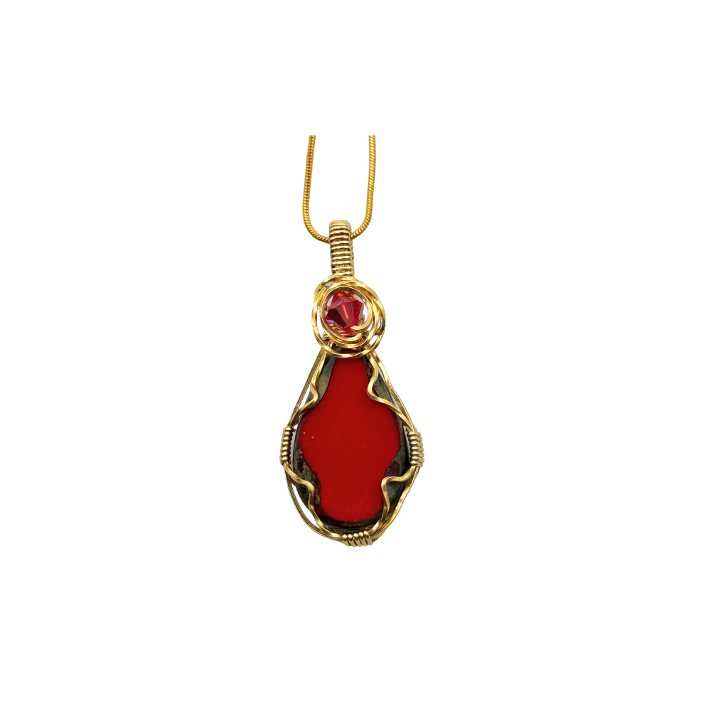 Holiday Inspired Wire-Wrapped Gemstone Necklace