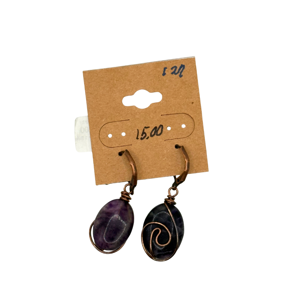 Handmade Antique Copper Earrings