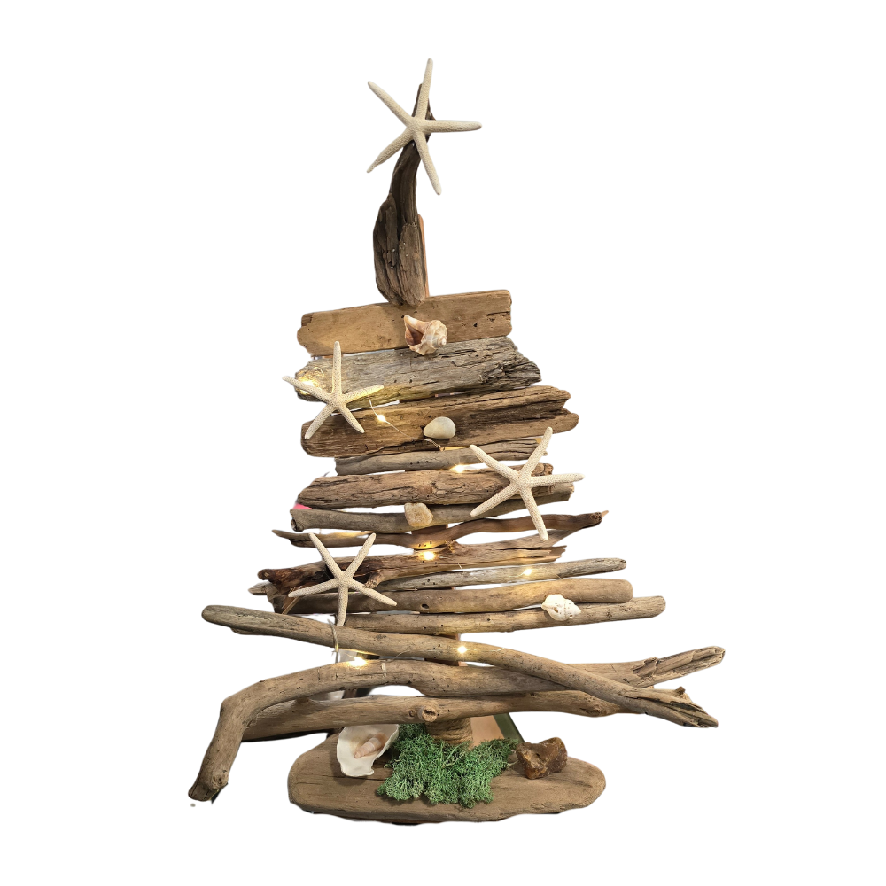 Lighted Driftwood Tree Yard Art #1