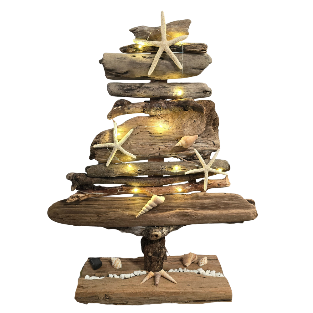 Lighted Driftwood Tree Yard Art #3