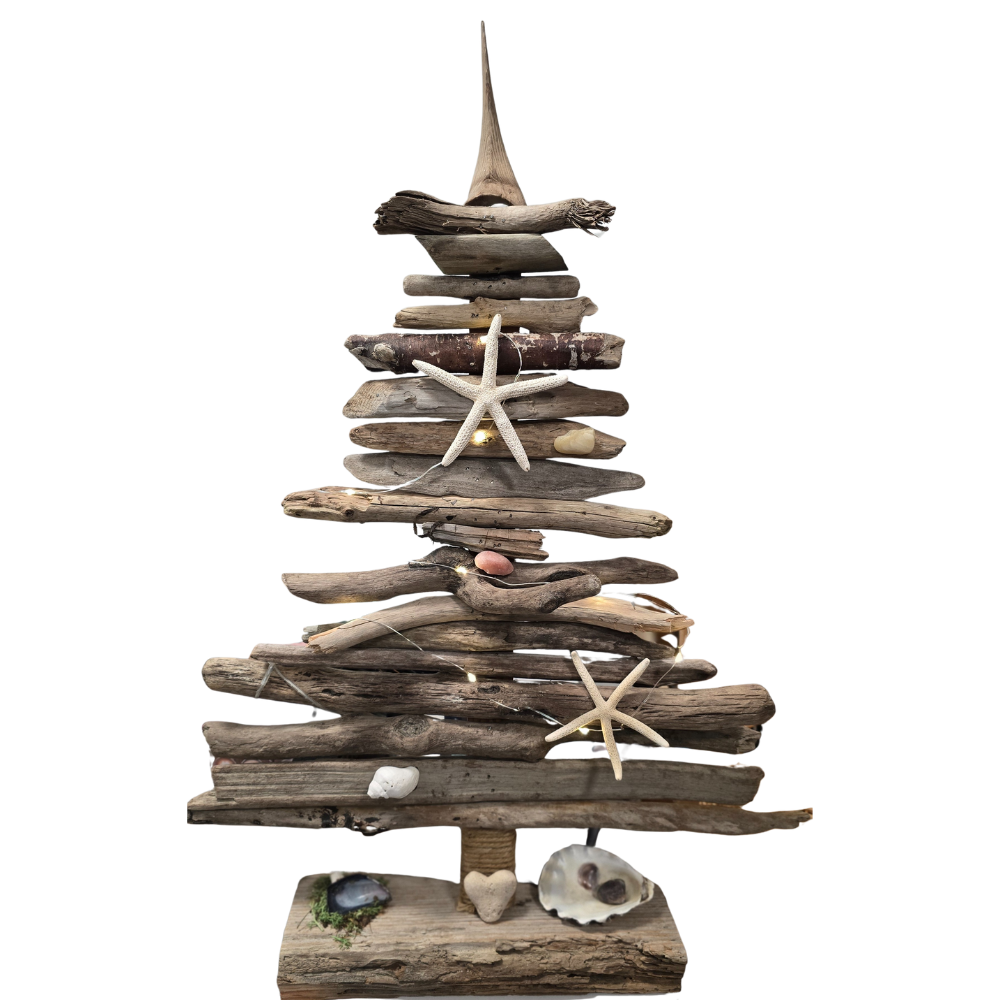 Lighted Driftwood Tree Yard Art #4