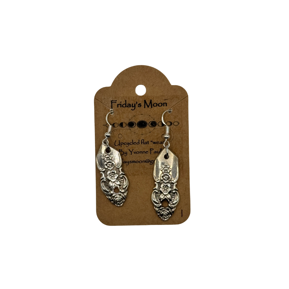 Upcycled Flat "wear" Dangle Earrings