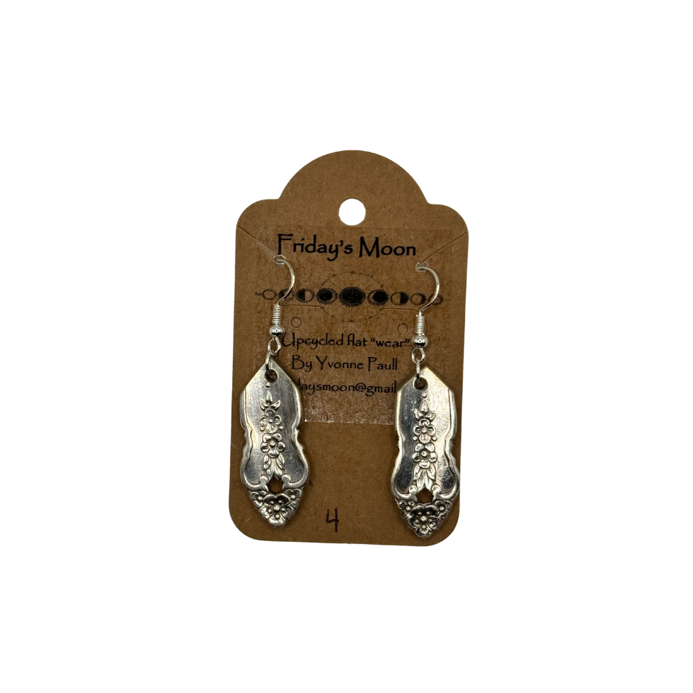 Upcycled Flat "wear" Dangle Earrings