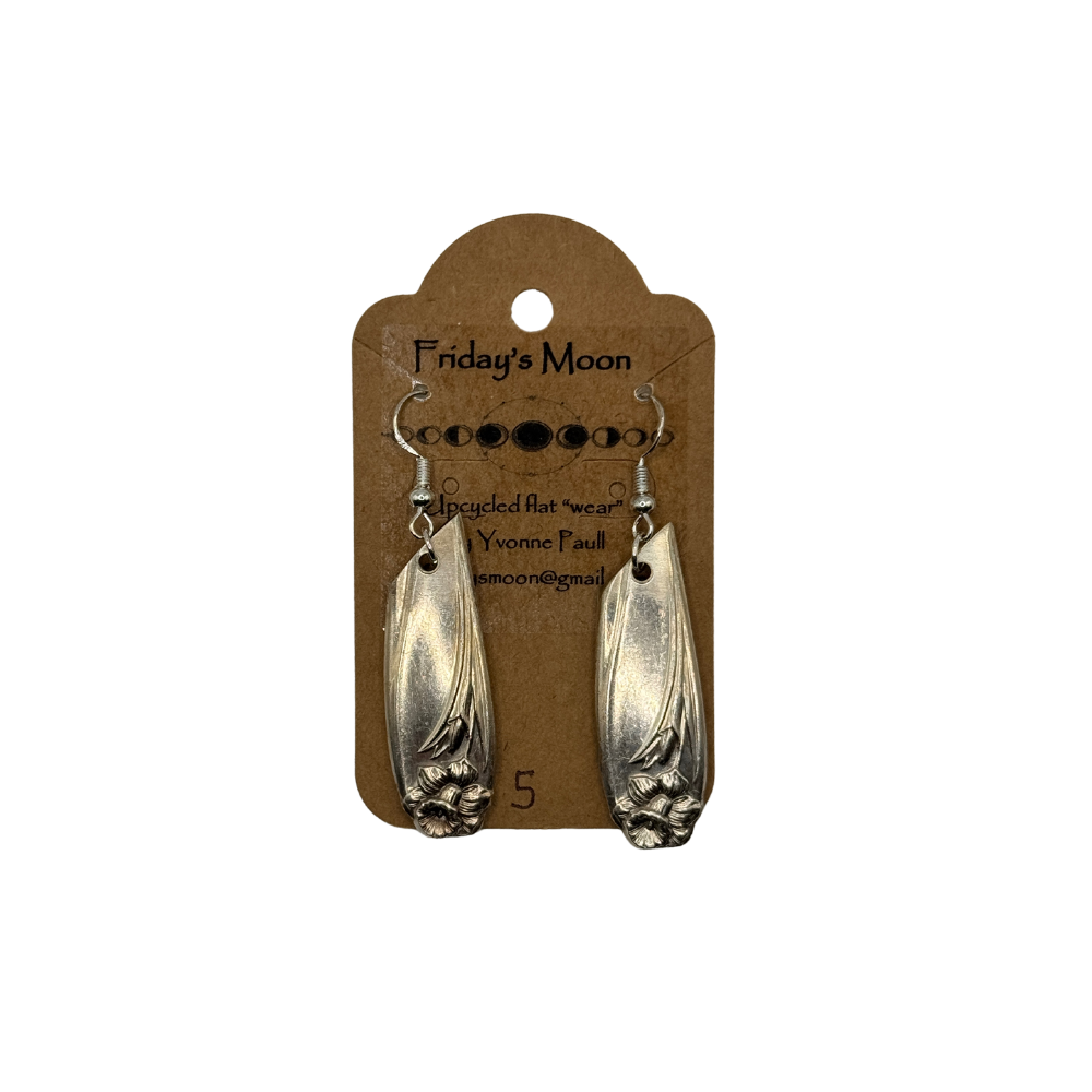 Upcycled Flat "wear" Dangle Earrings