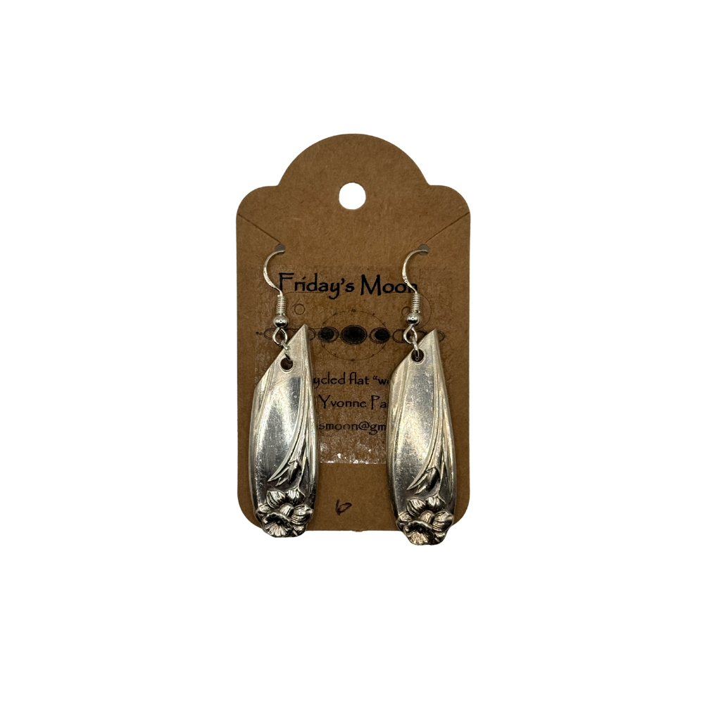 Upcycled Flat "wear" Dangle Earrings