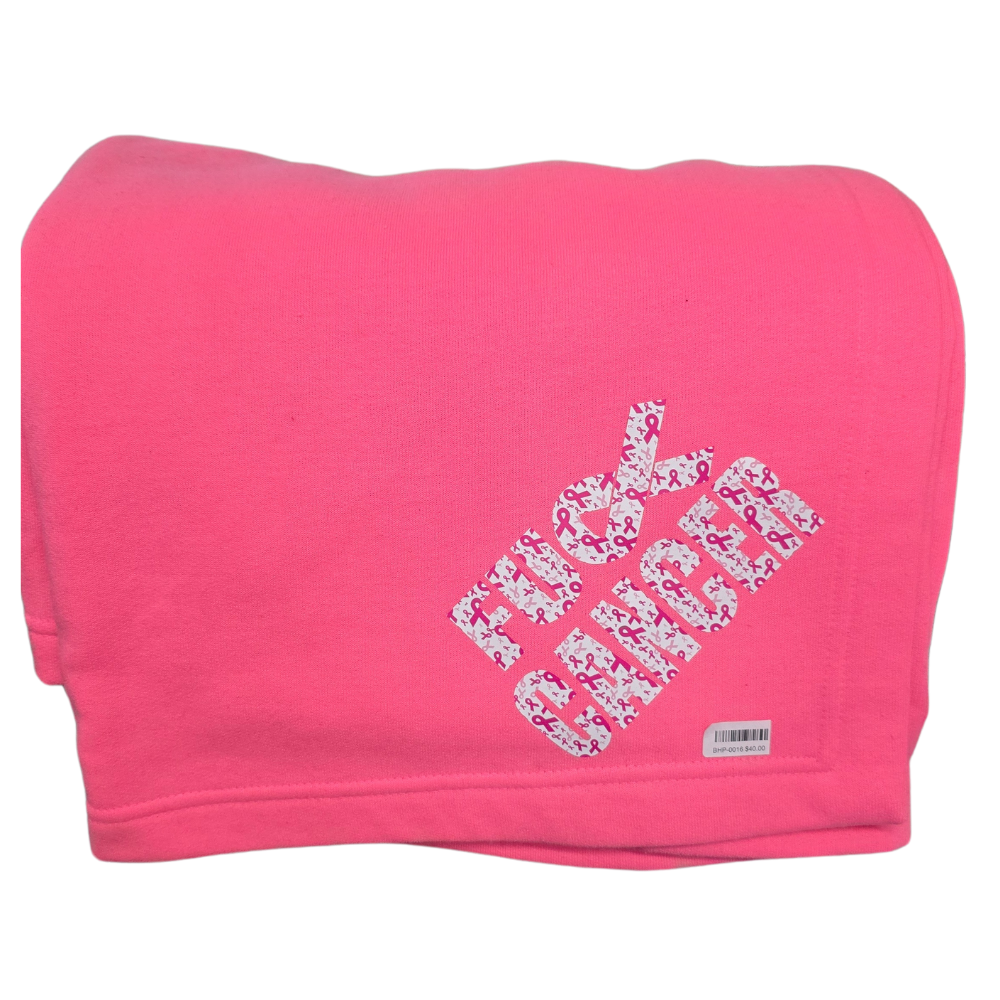 F*** Cancer Fleece Blankets Pink Ribbons