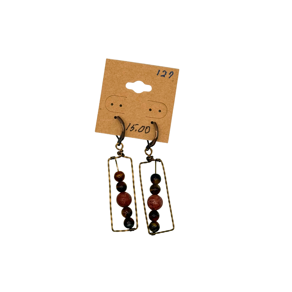 Handmade Antique Copper Earrings