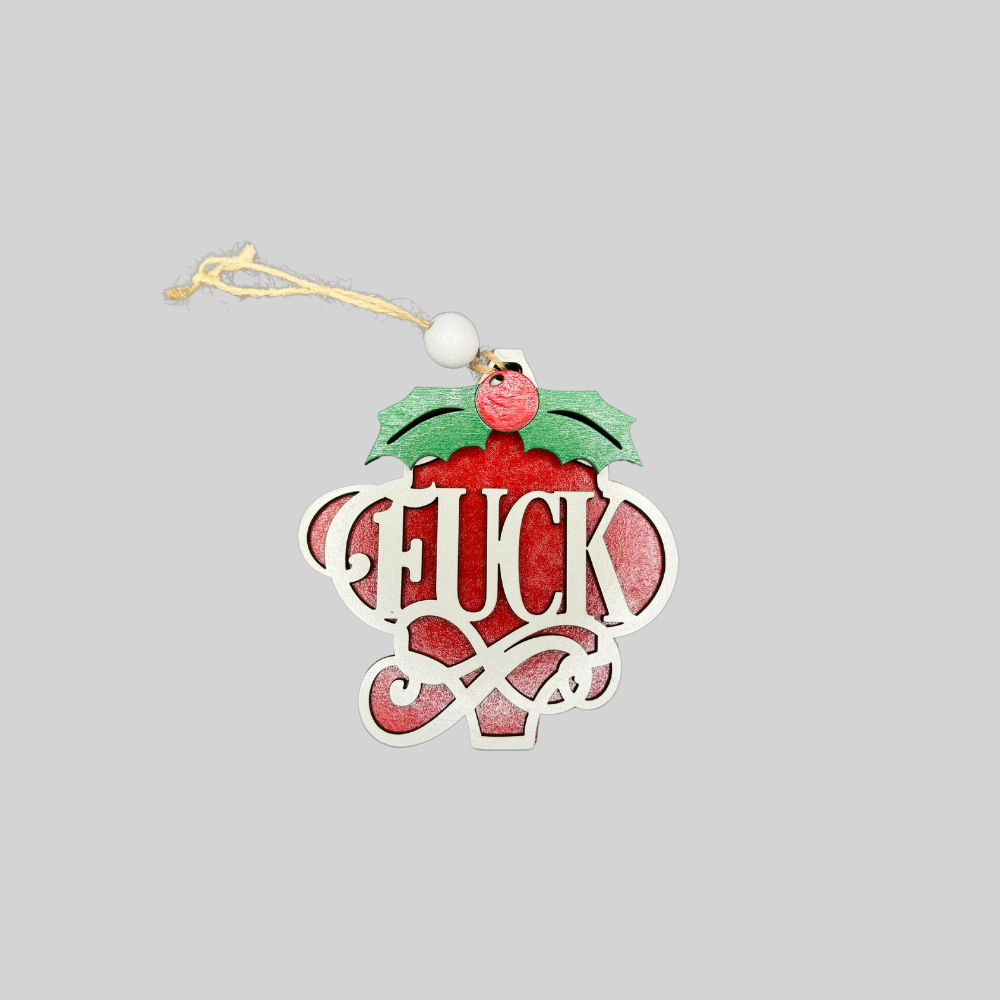 Naughty Wooden Holiday Ornaments