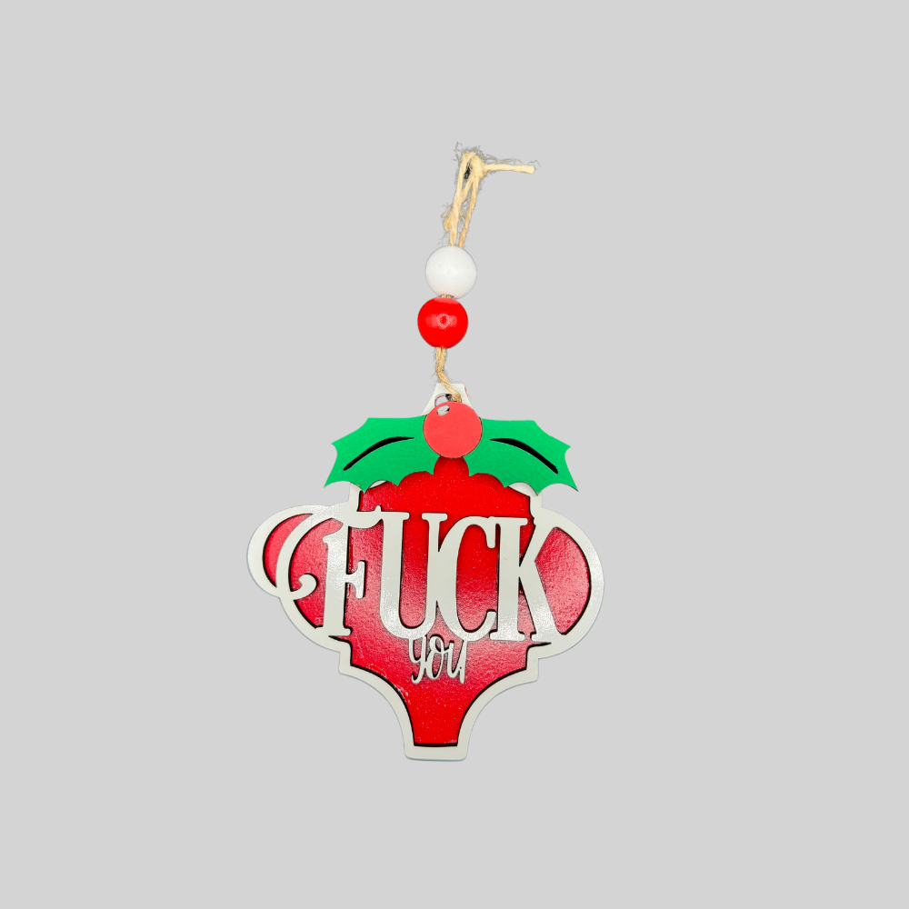 Naughty Wooden Holiday Ornaments