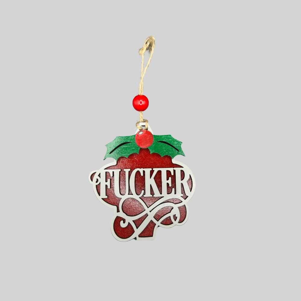 Naughty Wooden Holiday Ornaments