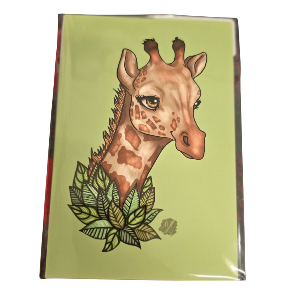 Giraffe Print 4x6 Hand Drawn Original Art