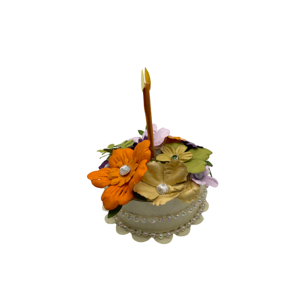 Beaded Floral Paper Cakes