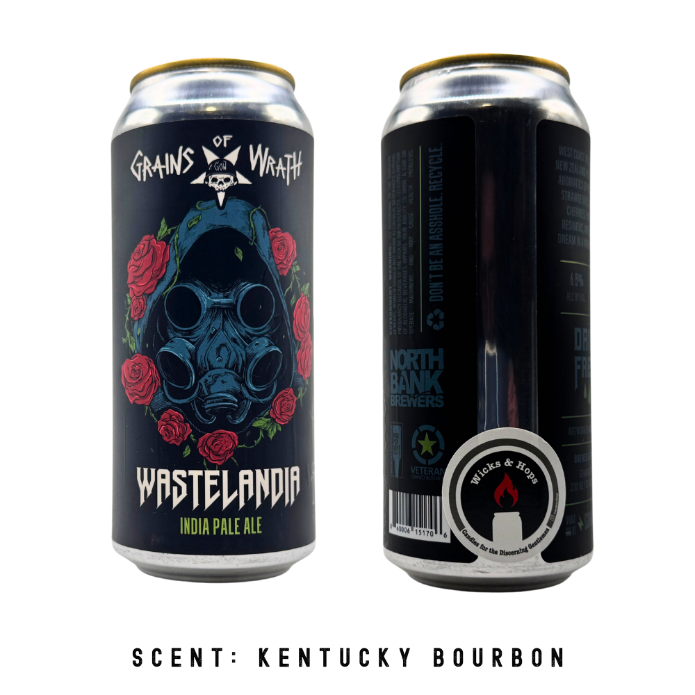 Grains of Wrath Upcycled Can-dle - 16oz - Scent: Kentucky Bourbon