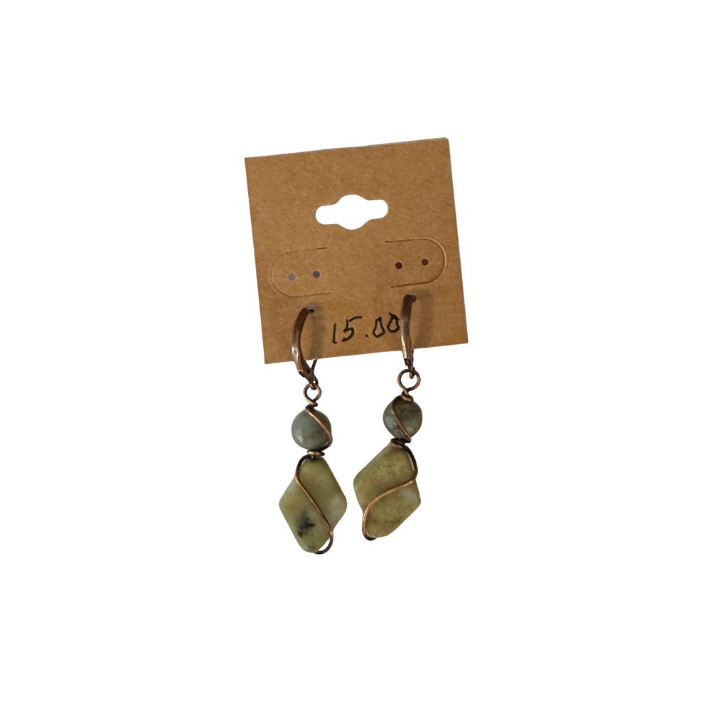 Handmade Antique Copper Earrings