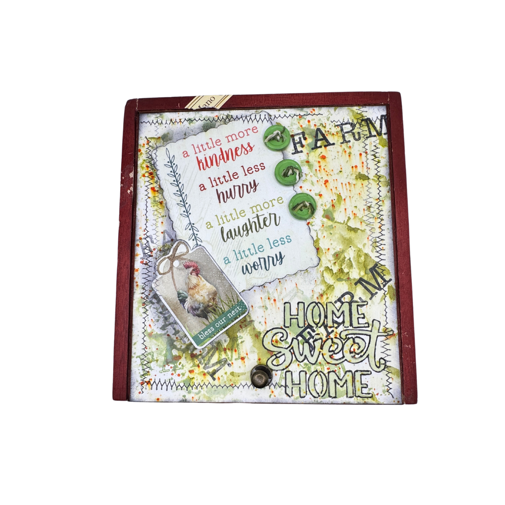 Chicken - Farmhouse Upcycled Cigar Keepsake Box