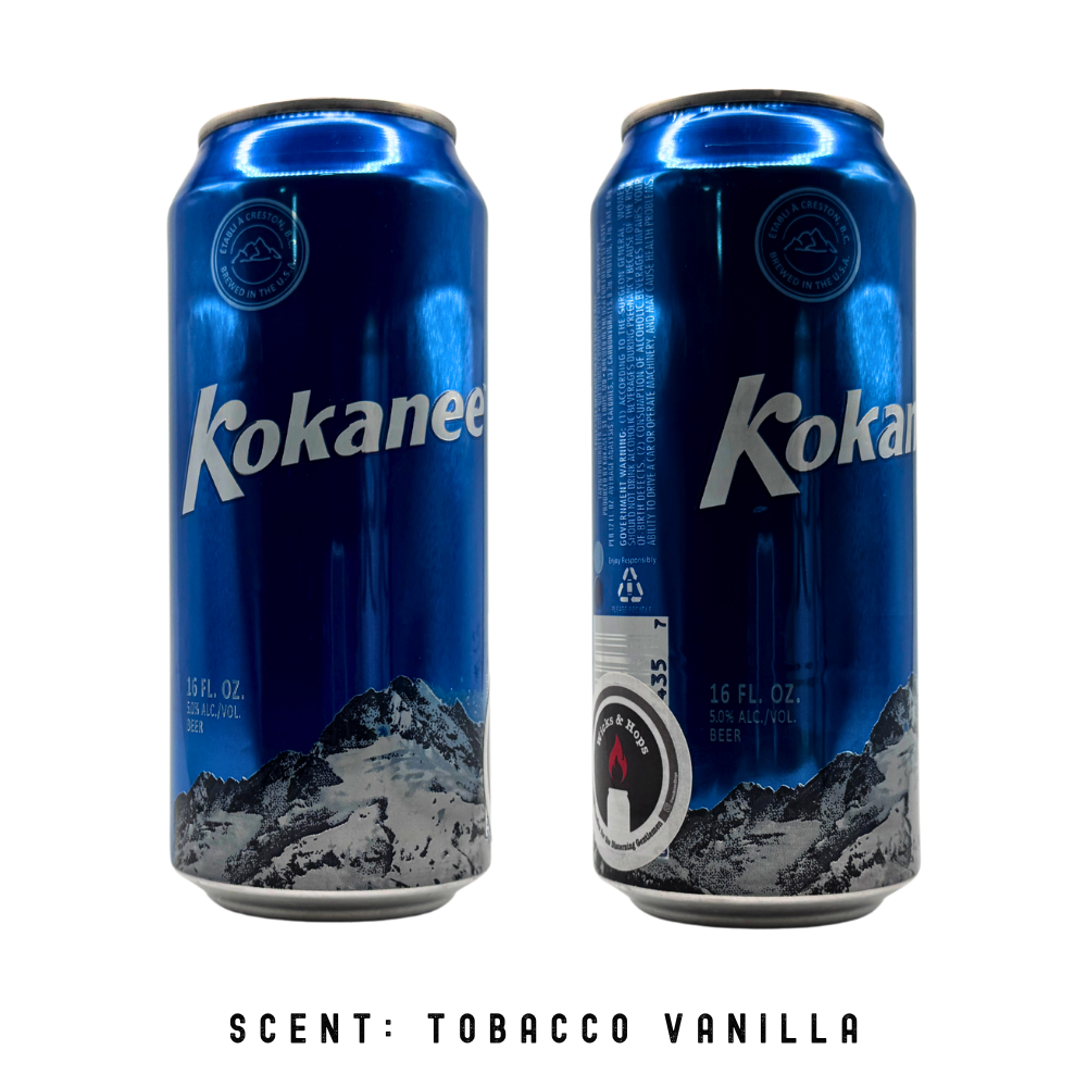 Kokanee Upcycled Can-dle - 16oz - Scent: Spices, Tobacco, Vanilla