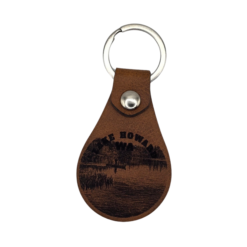 Lake Howard Leather Keychain