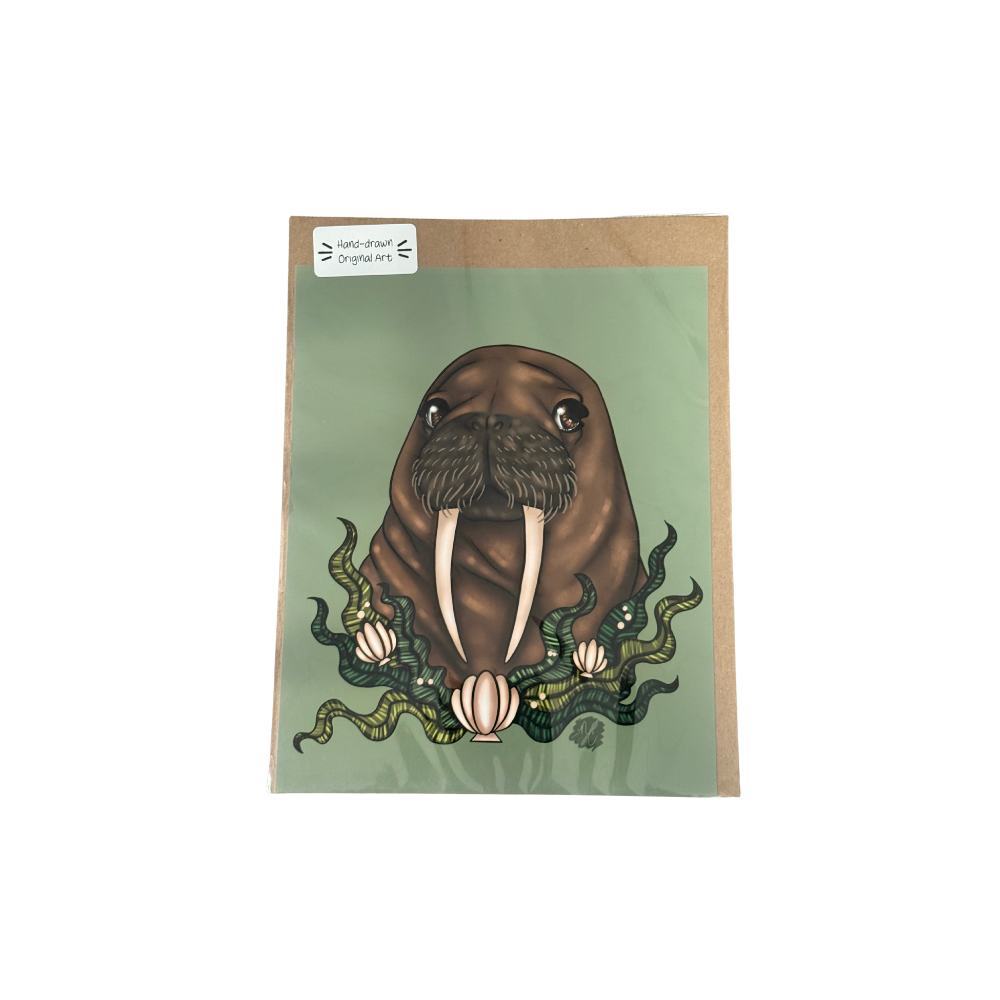 Walrus Print 8.5x11 Hand Drawn Original Art