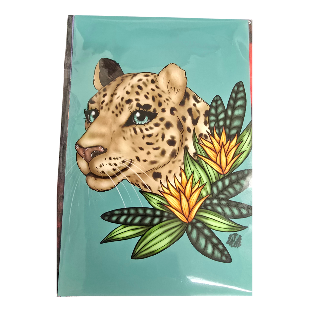 Leopard Print 4x6 Hand Drawn Original Art