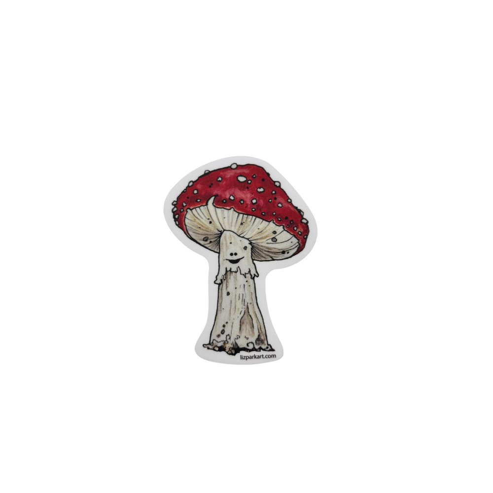 Mushroom | Handmade Original Artwork Sticker | Liz Park Art