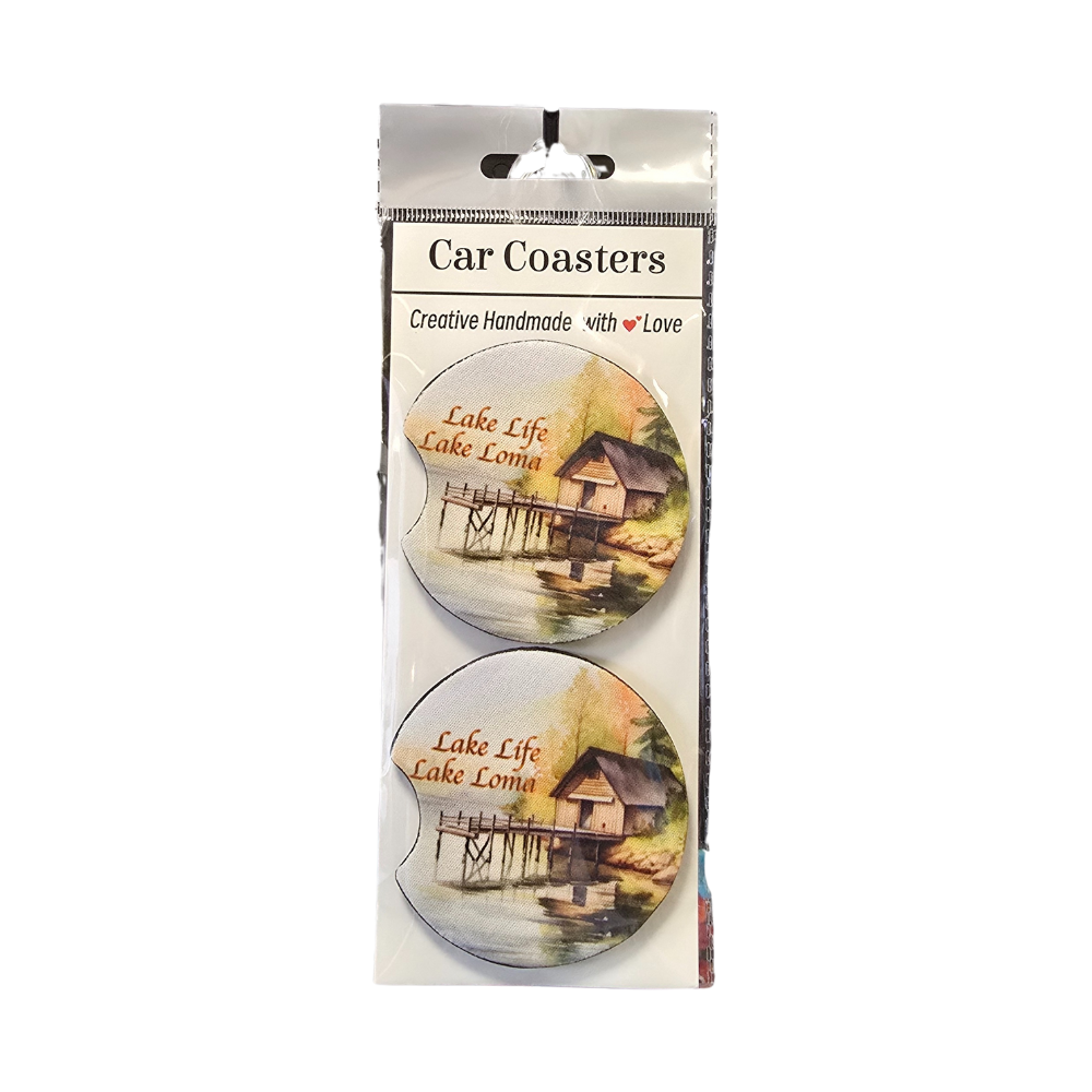 Neoprene Car Coasters - 7 Lakes - 2pk