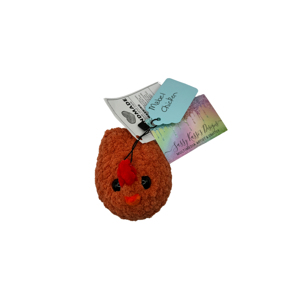 Handmade Mabel Chicken Soft Plush Toy - Adorable Crochet Animal Companion