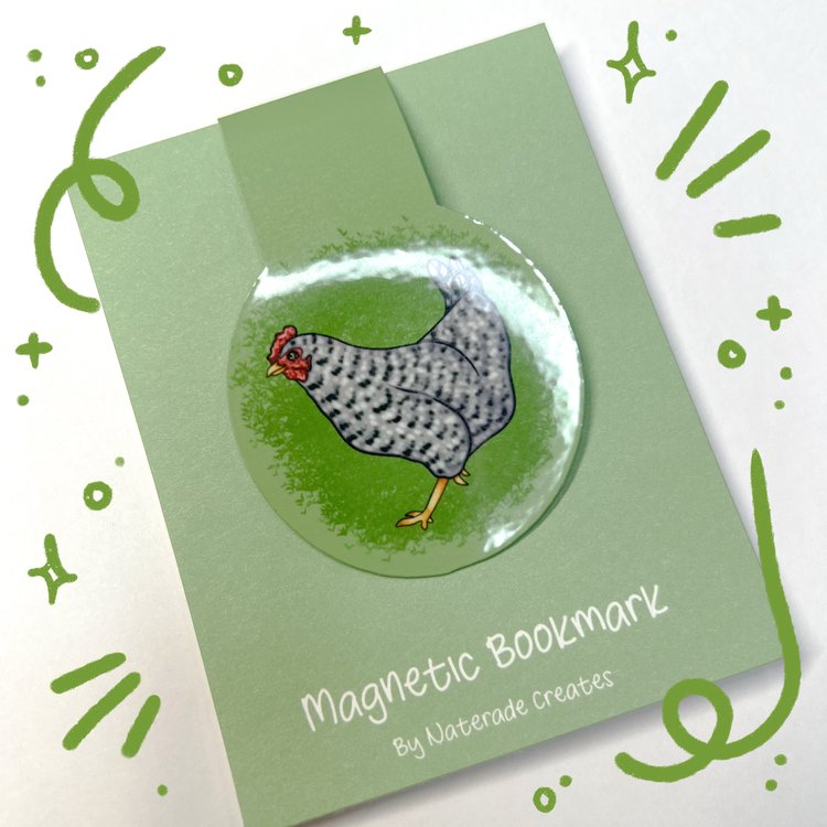 Magnetic Bookmark - Chickens