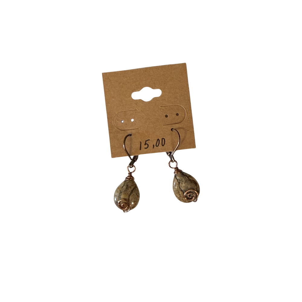 Handmade Antique Copper Earrings