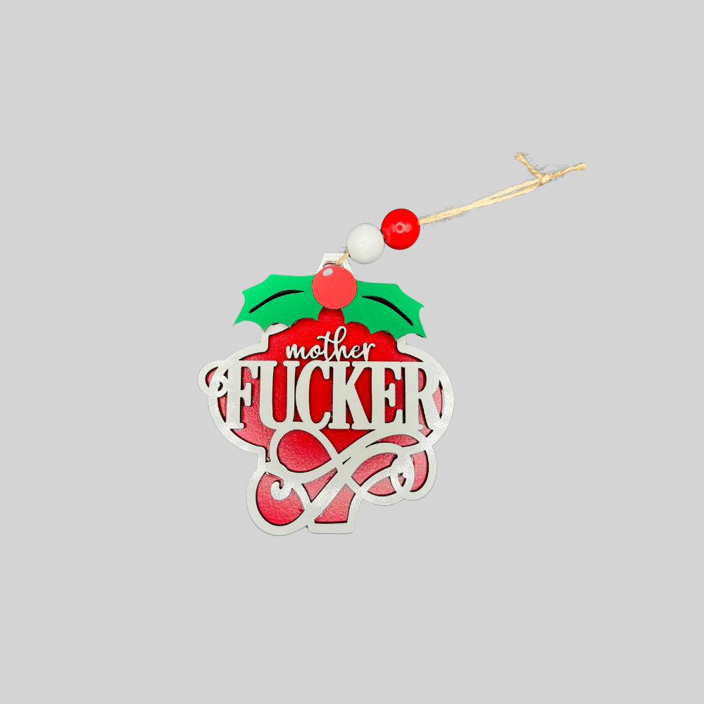 Naughty Wooden Holiday Ornaments