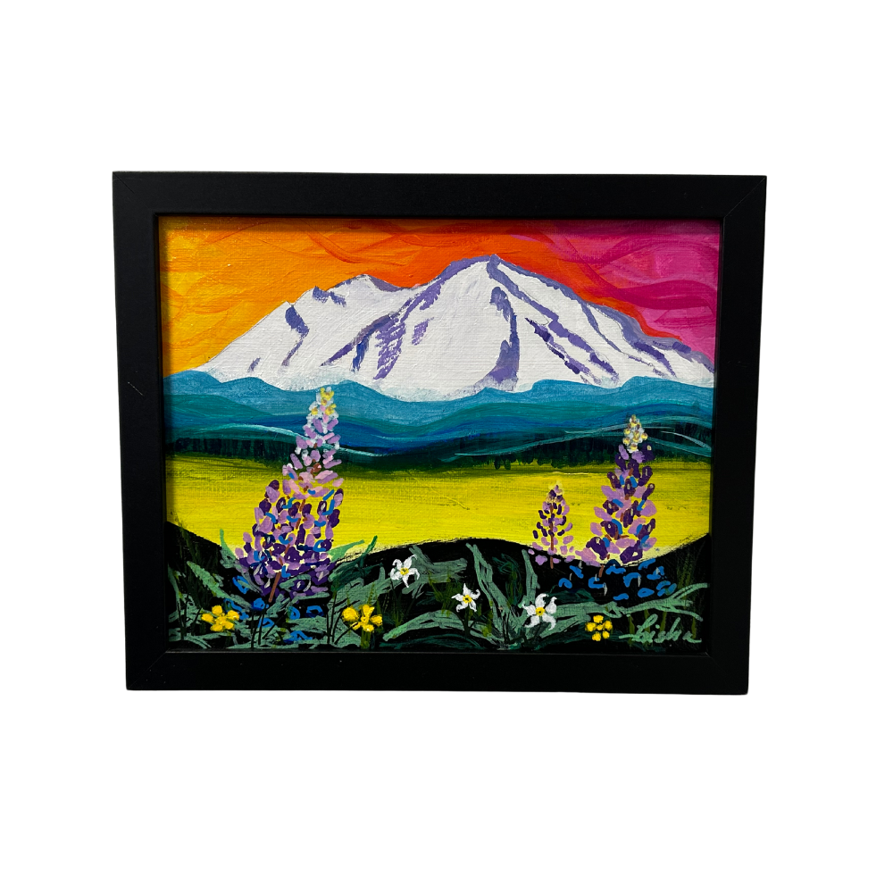 Mt. Adams Wildflowers Acrylic Painting