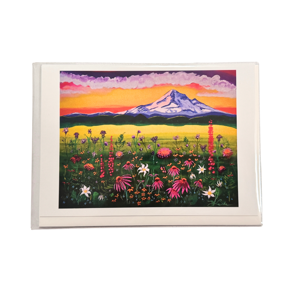 Mt. Shasta - California - Original Artwork Greeting Card