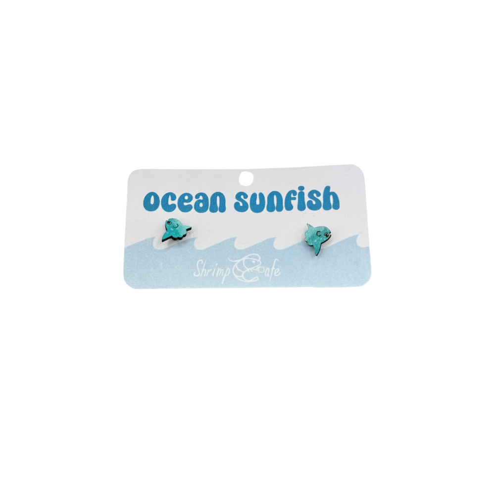 Ocean Sunfish Earrings - Handcrafted by The Shrimp Cafe