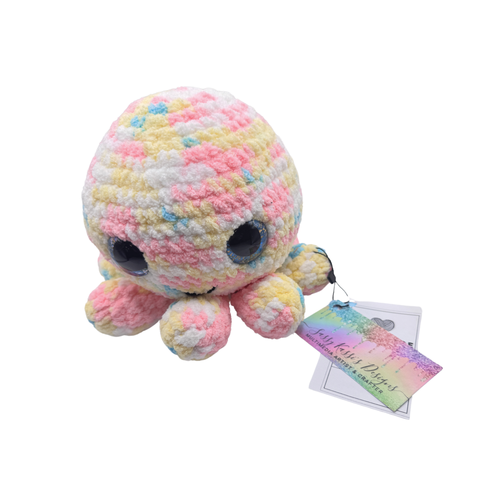 Medium Crocheted Octopus Plush | Available in Hot Pink or Pastel Colors