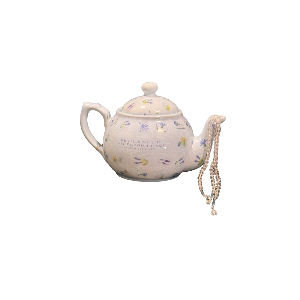 Psalm 103:5 Teapot | My Crystal Garden | Handcrafted with Real Crystals