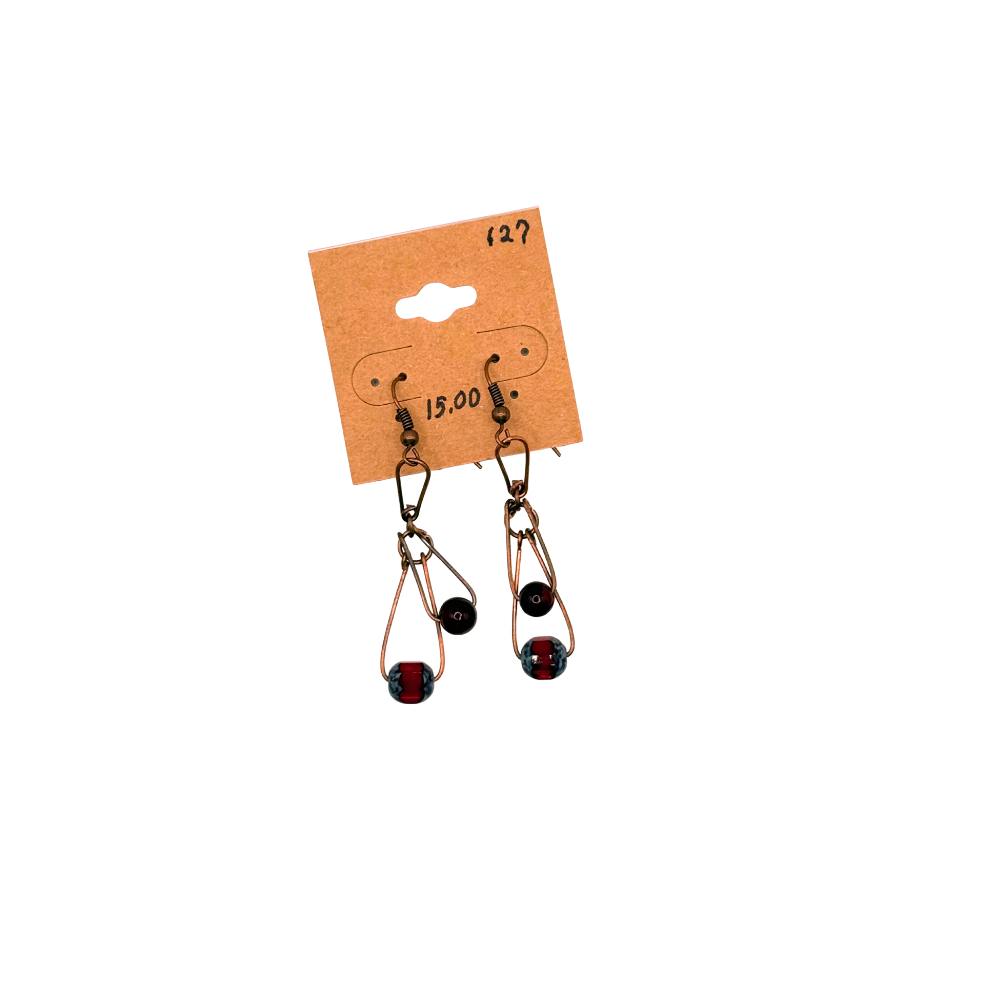 Handmade Antique Copper Earrings