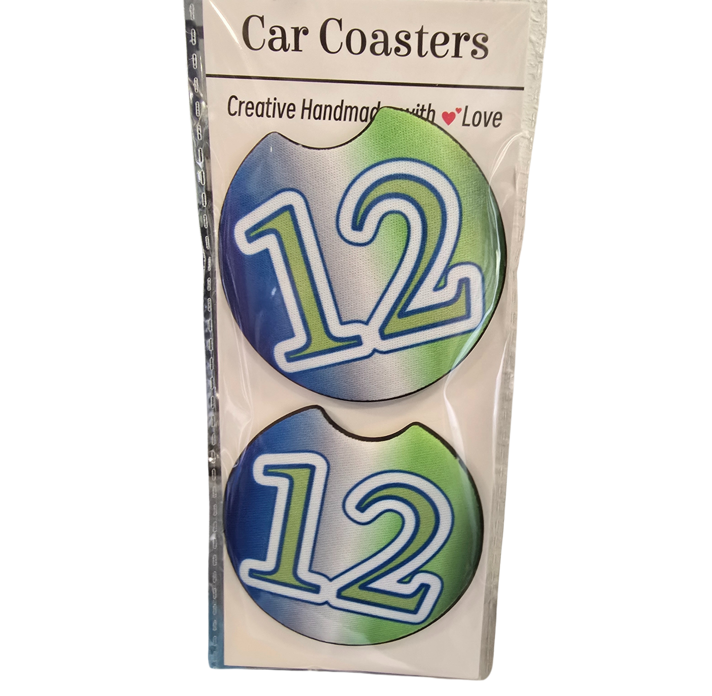 Seahawks Car Coasters Neoprene 2 Pack