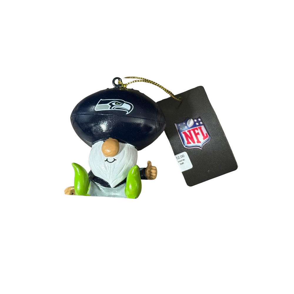 Seahawks Gnome w/Football Ornament
